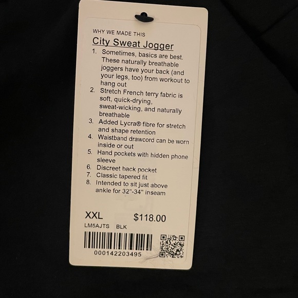 LULULEMON CITY SWEAT JOGGER NWT BRAND NEW LARGE - Picture 5 of 6